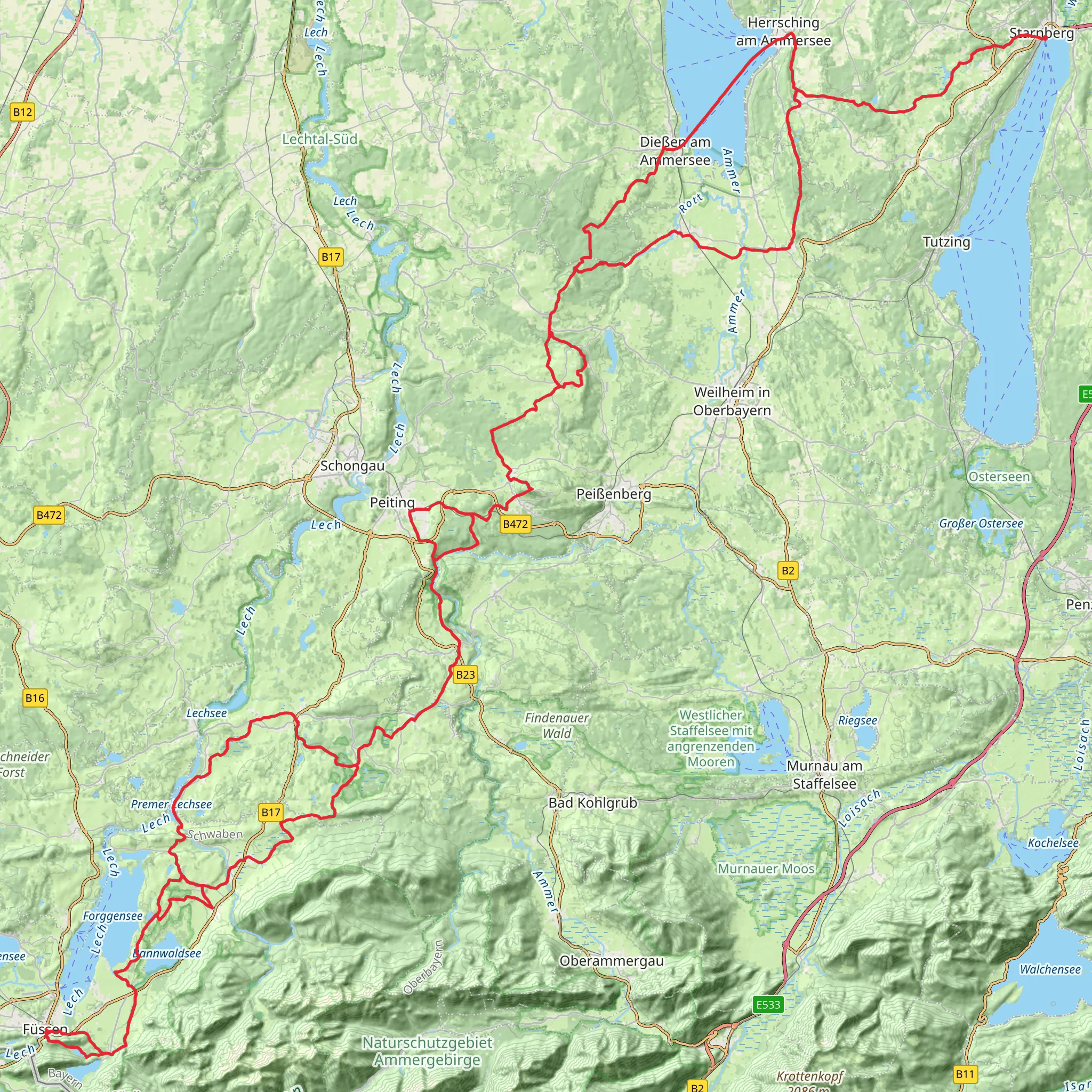 King Ludwig's Way mobile static map