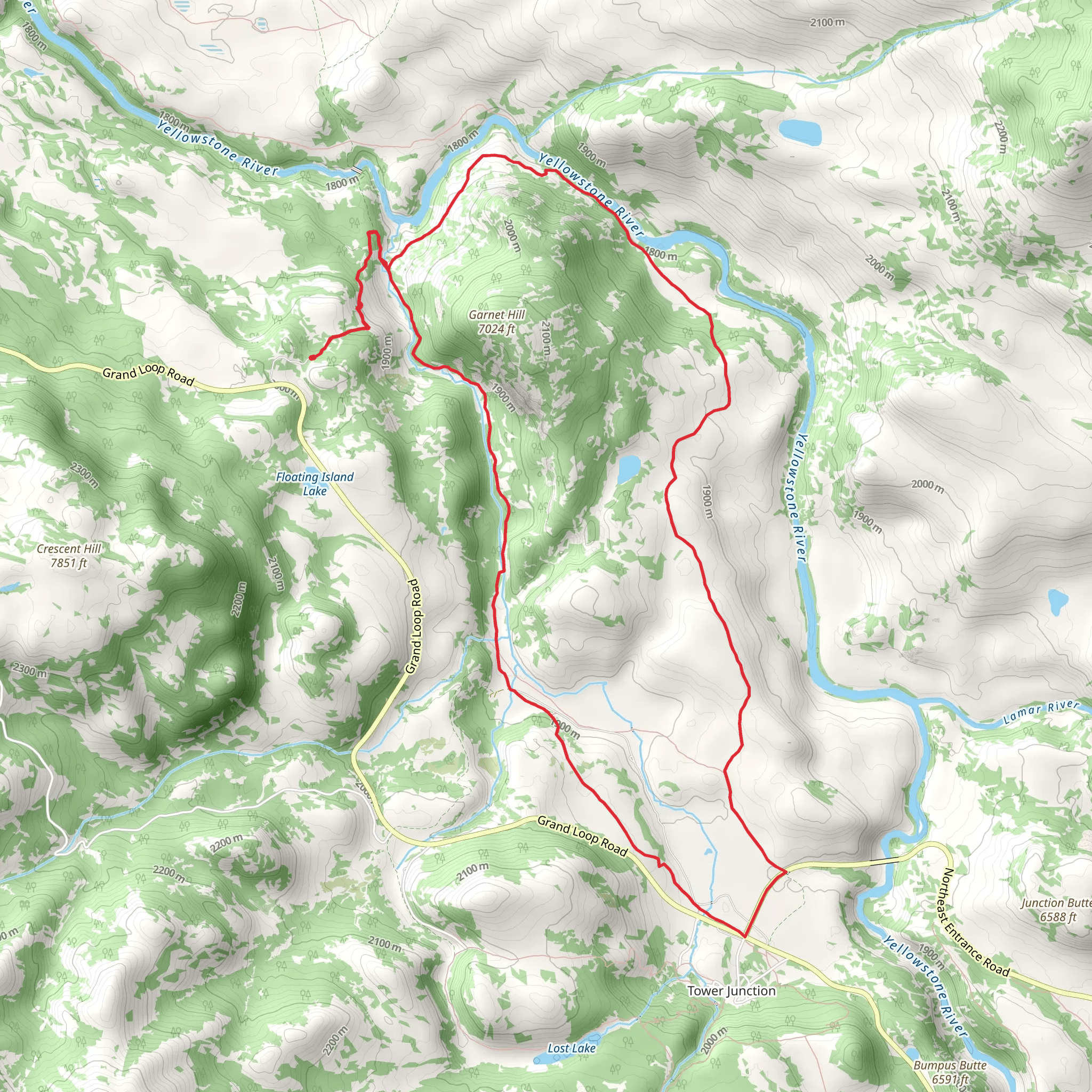 Garnet Hill Loop mobile static map