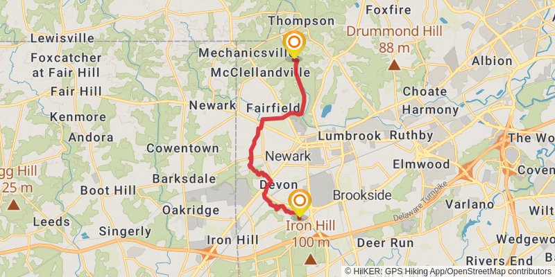 Mason - Dixon Trail stage 15 Map