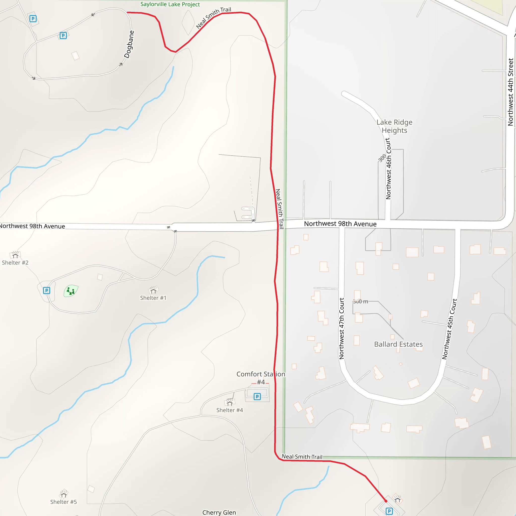 Neal Smith Trail Out and Back mobile static map