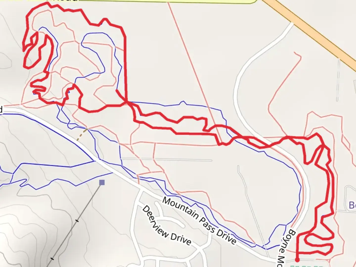 An image depicting the trail Boyne Valley Loop and its surrounding area.