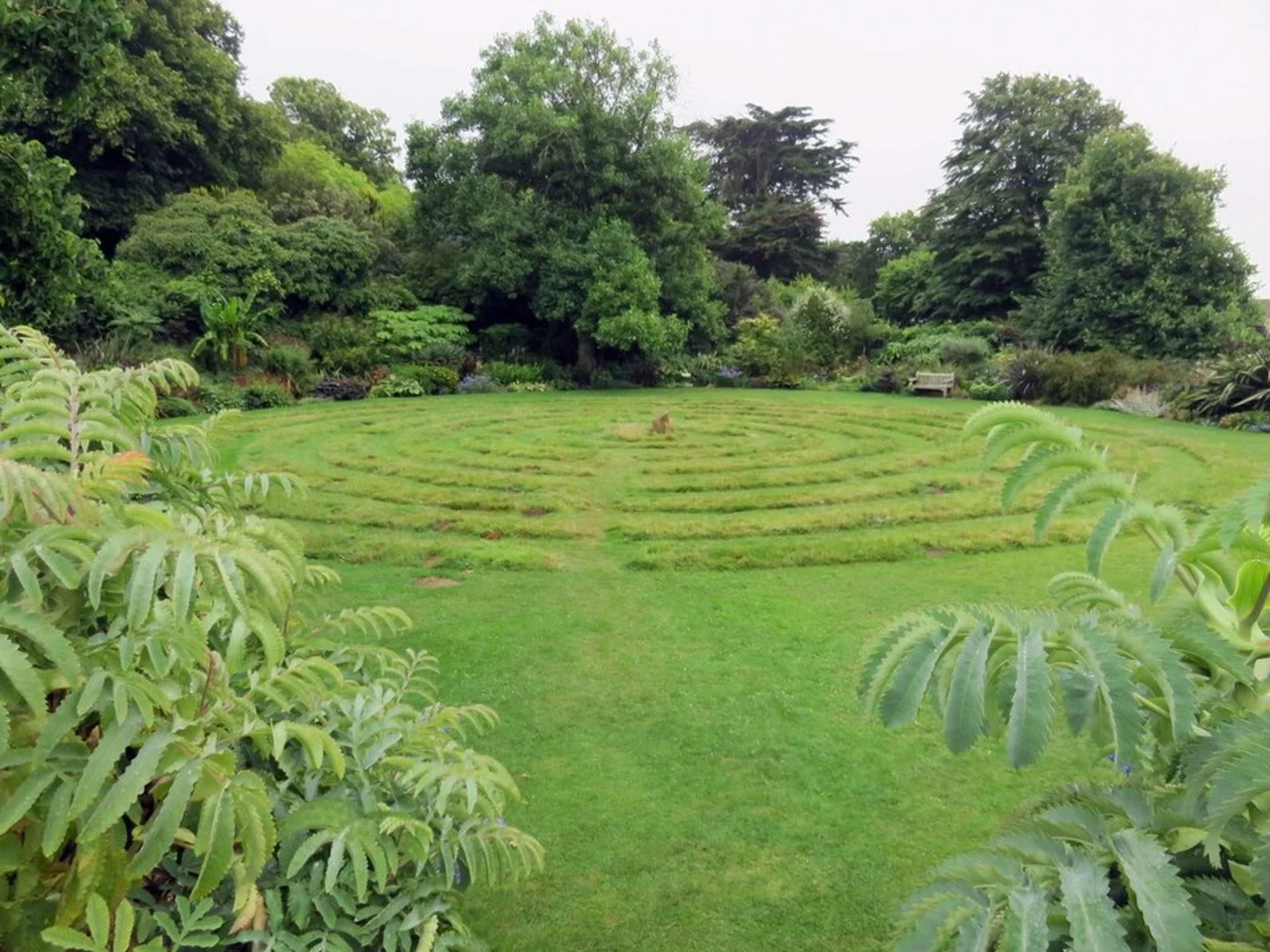 An image depicting the trail Mottistone Manor and its surrounding area.