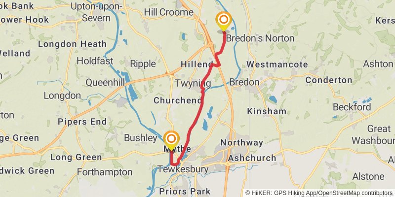 Shakespeare's Avon Way stage 8 Map