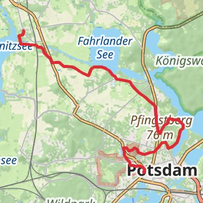 Potsdam to Marquardt Walk via Marmor Palace mobile static map