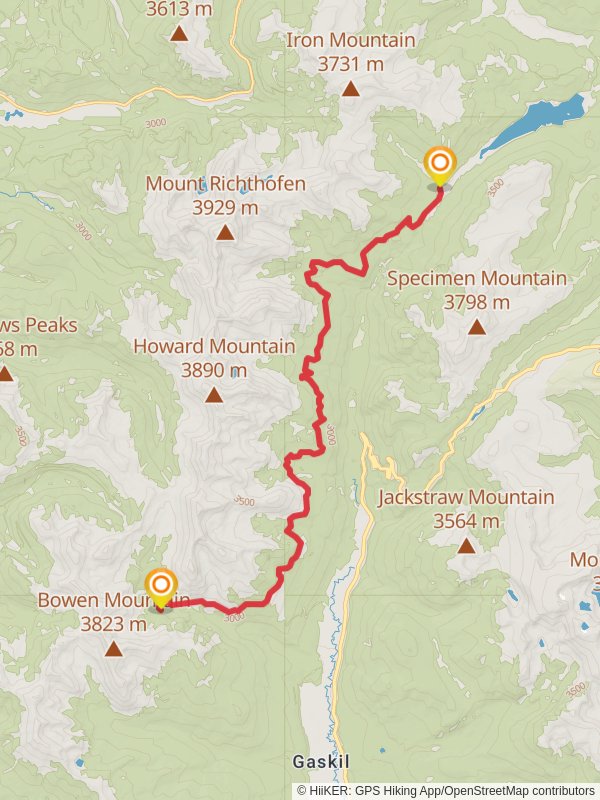 Grand Ditch Trail mobile static map