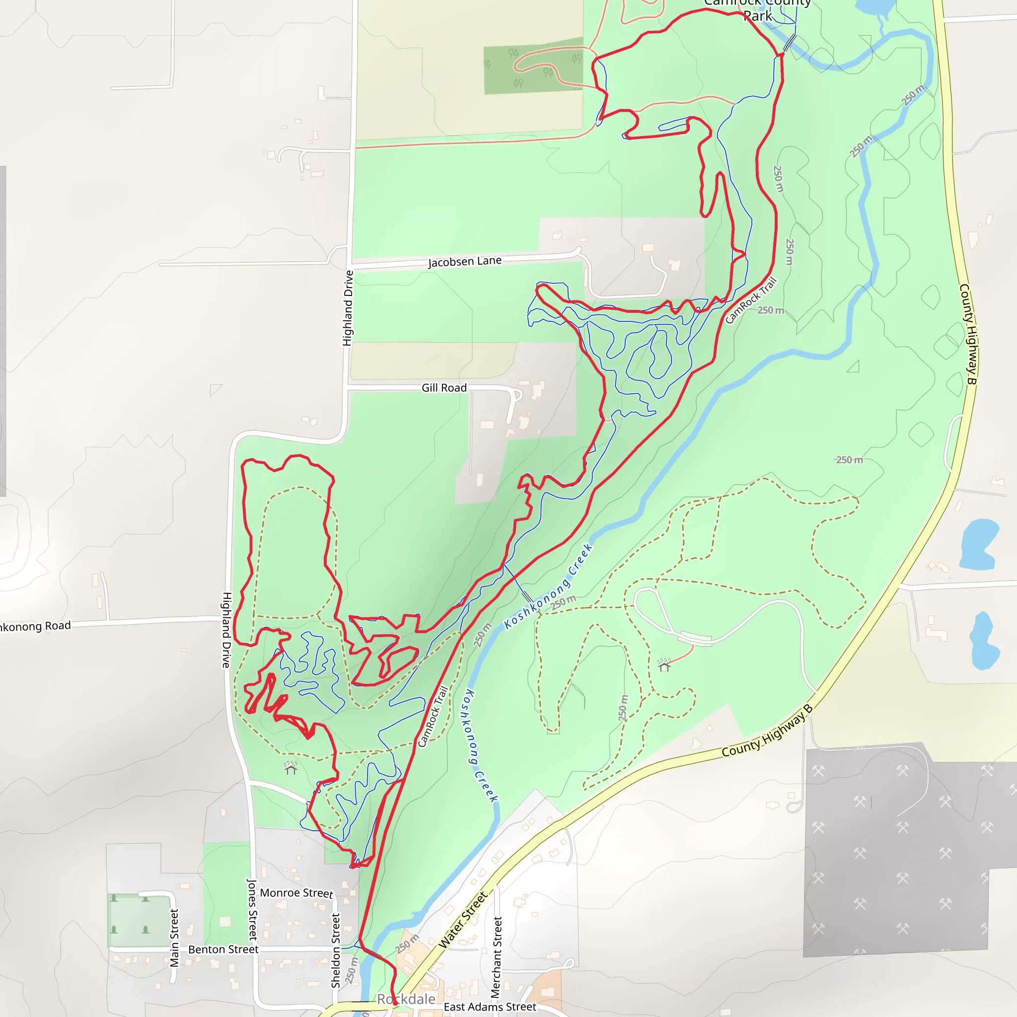 CamRock Loop Trail mobile static map