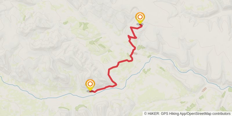 Canol Heritage Trail stage 12 Map