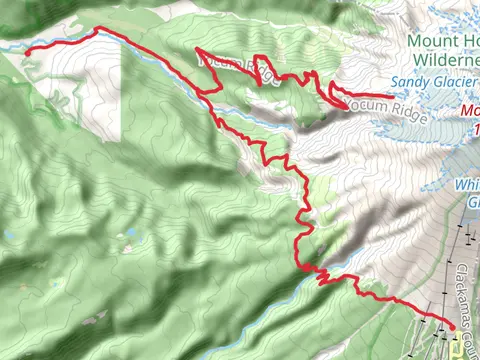 Sandy River, Sandy Glacier and Pacific Crest Trail