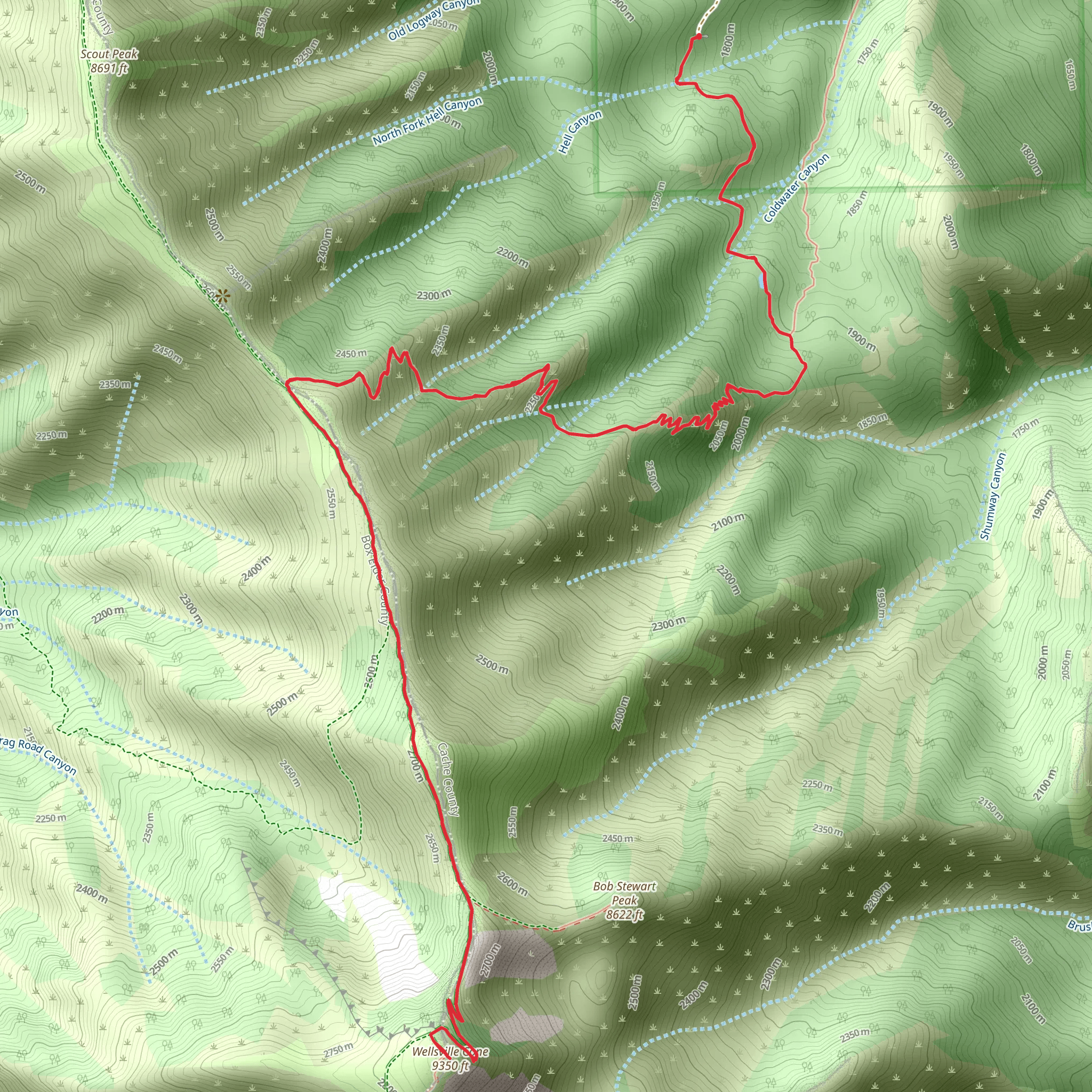 Wellsville Cone mobile static map