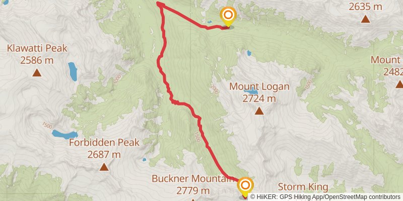 Southern North Cascades Loop stage 5 Map