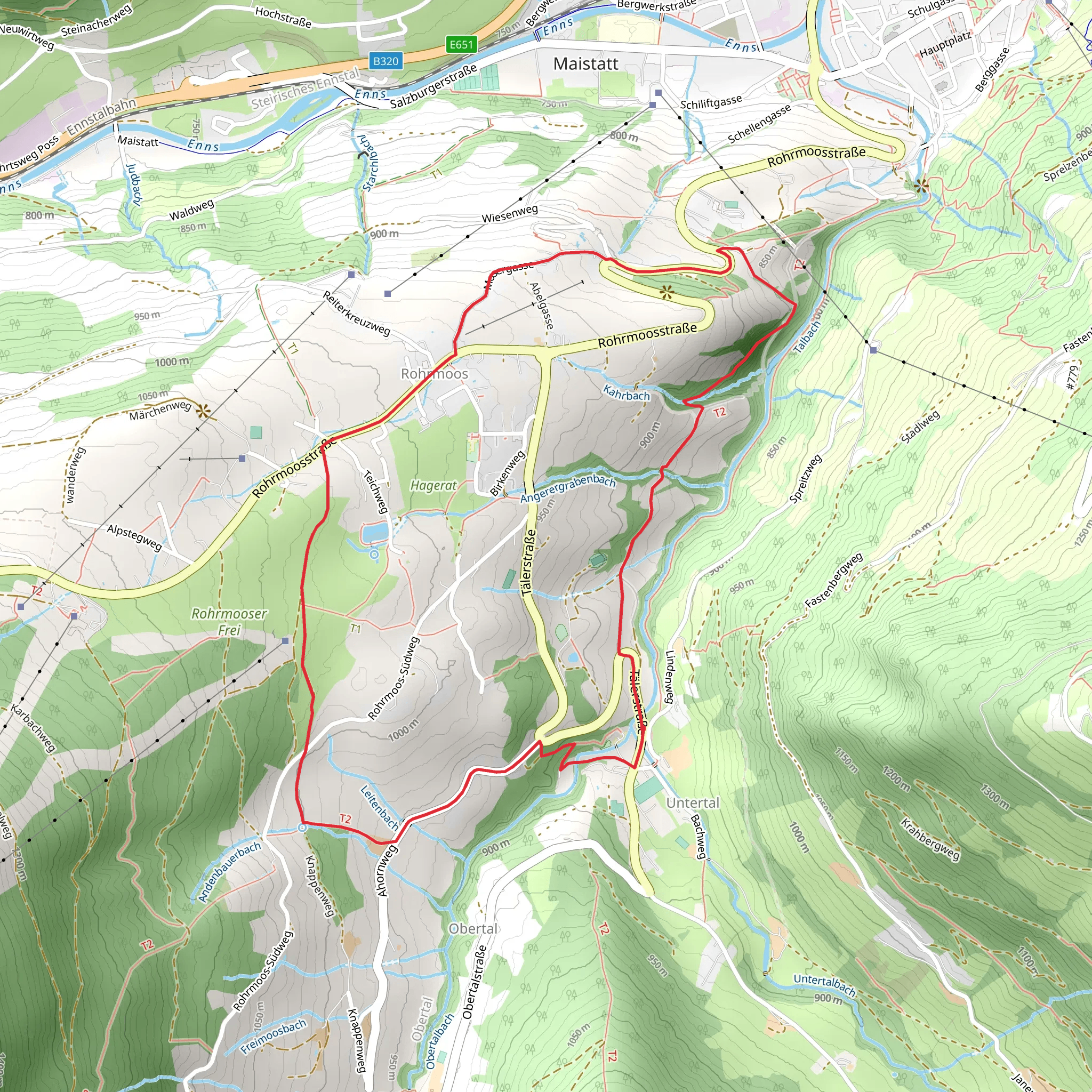 Rohrmoos Tour mobile static map