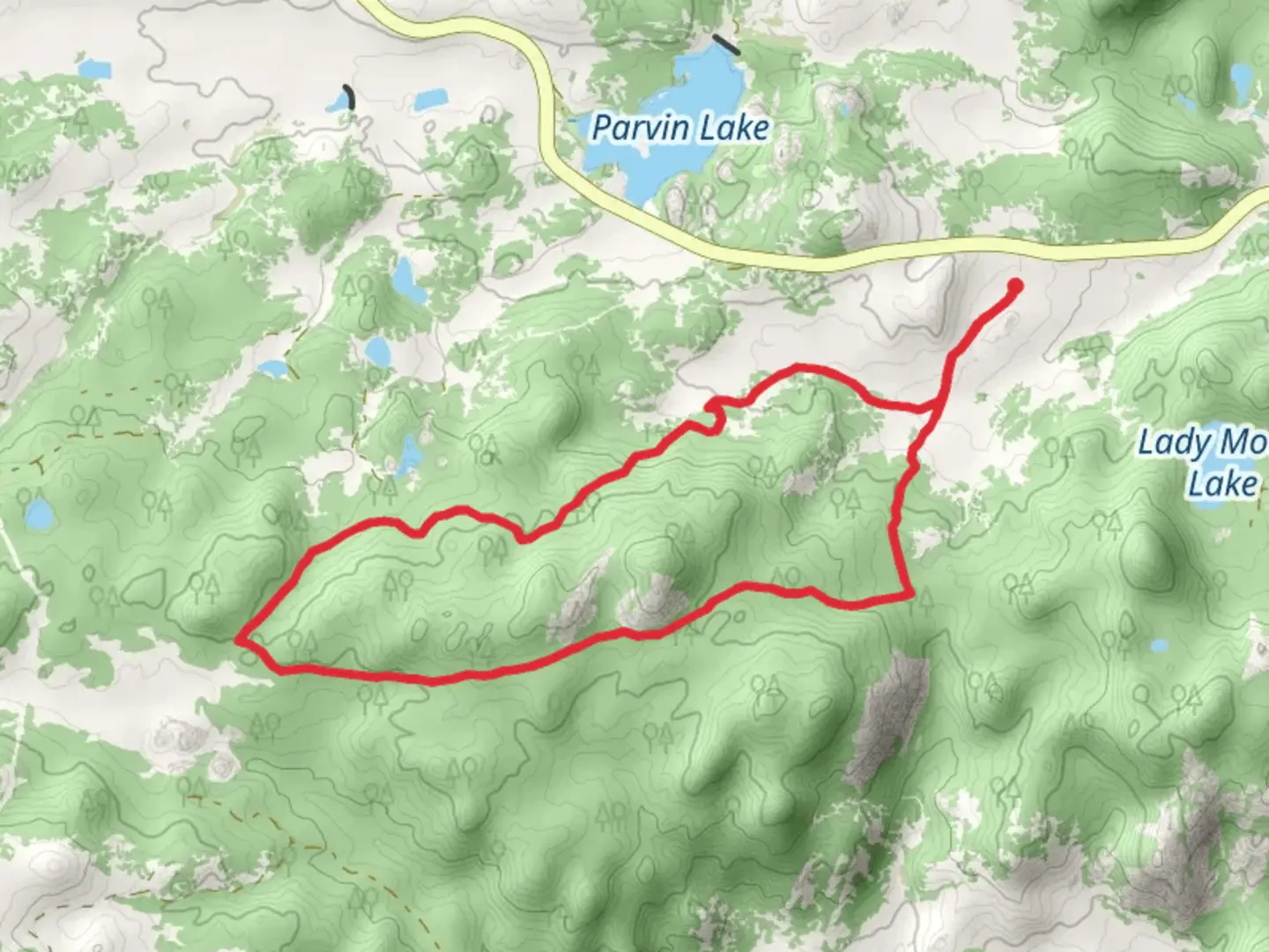 An image depicting the trail Granite Ridge Trail and Molly Moon Trail Loop and its surrounding area.