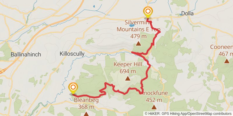 Slieve Felim Way stage 2 Map