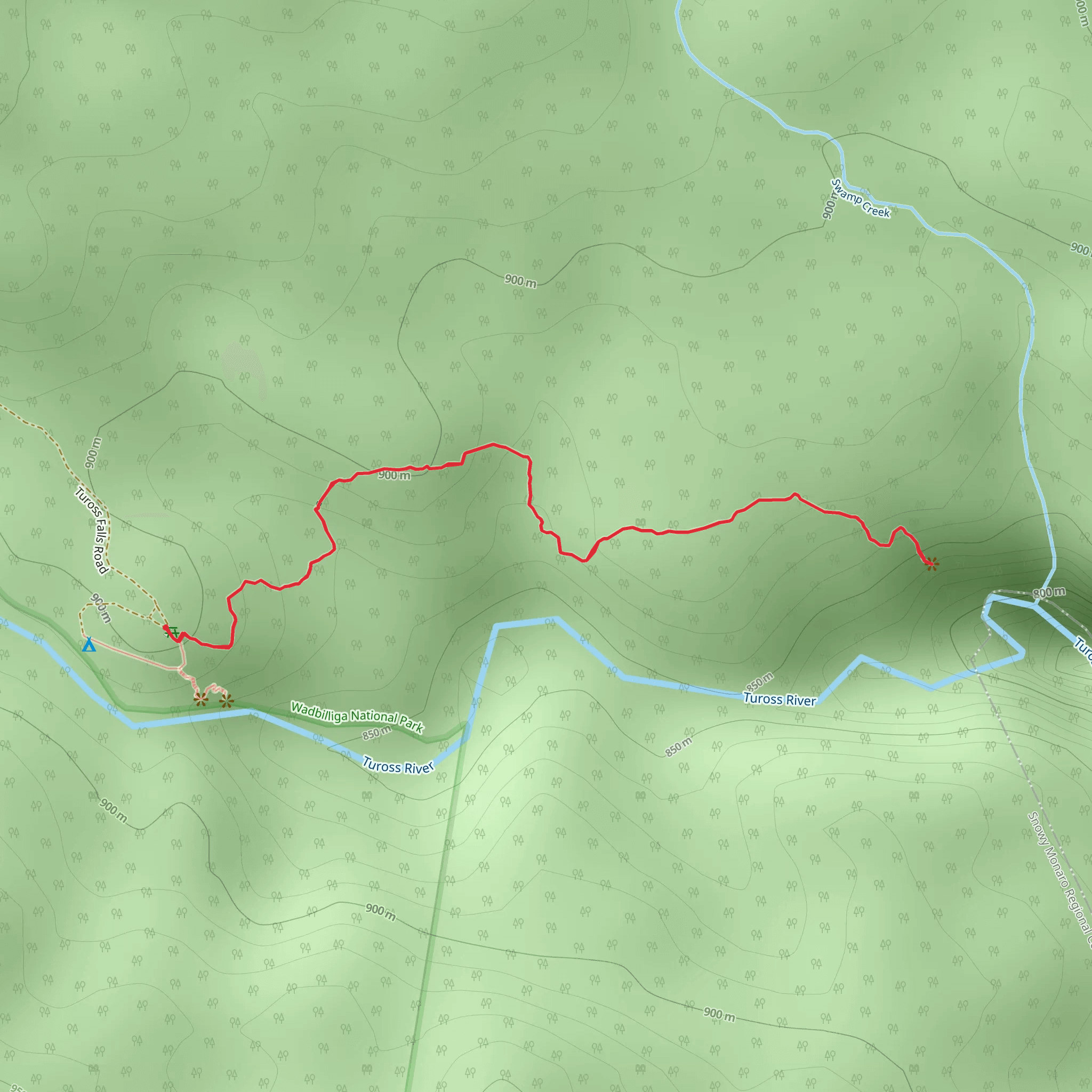 Tuross Falls Track mobile static map
