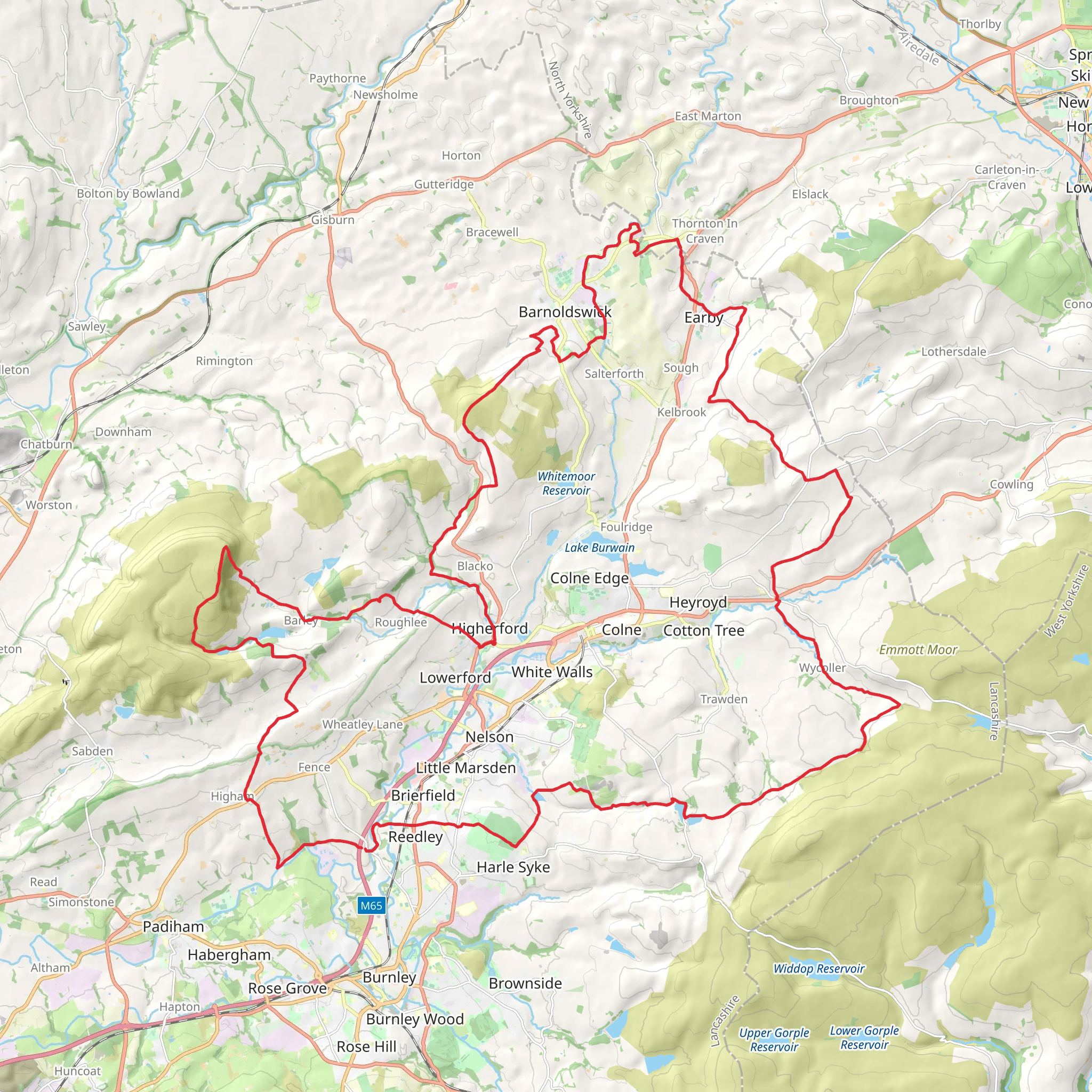 Pendle Way mobile static map
