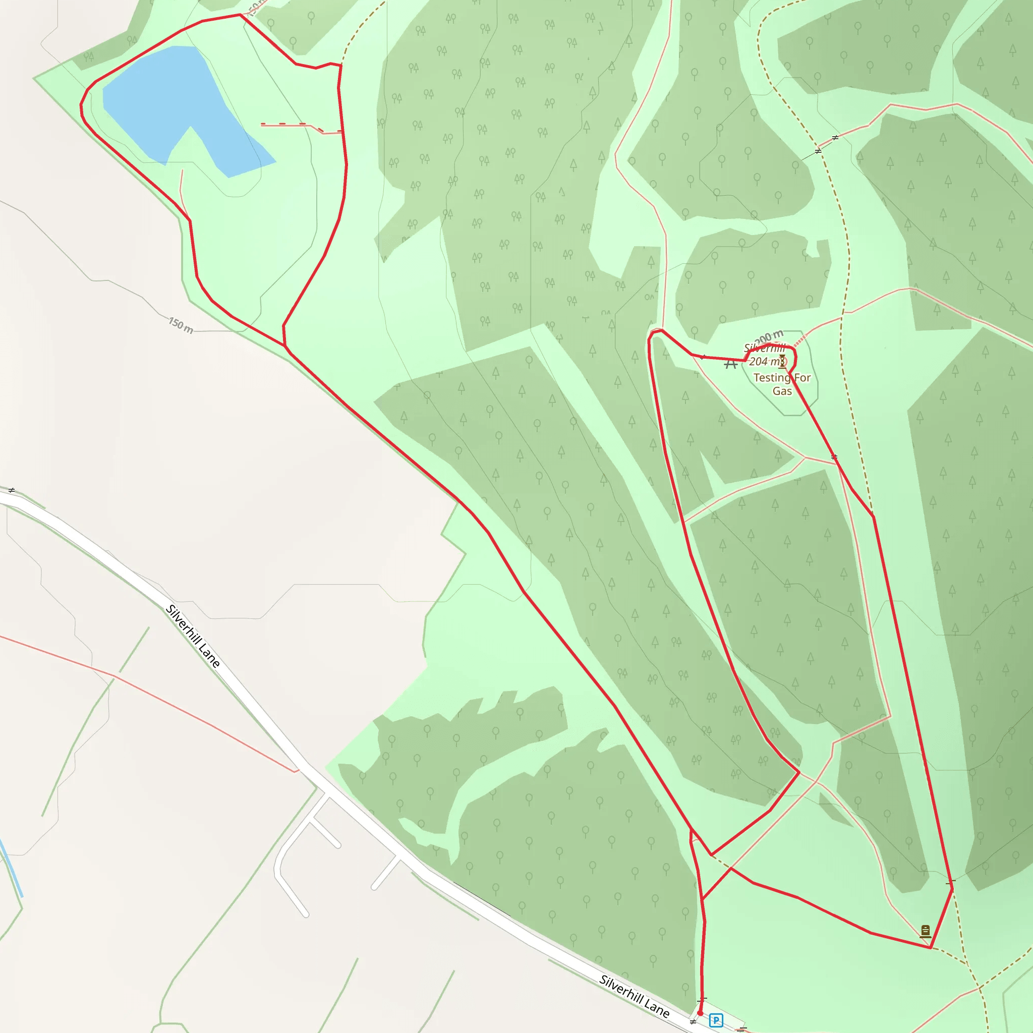 Silverhill Loop - Silver Hill Wood mobile static map