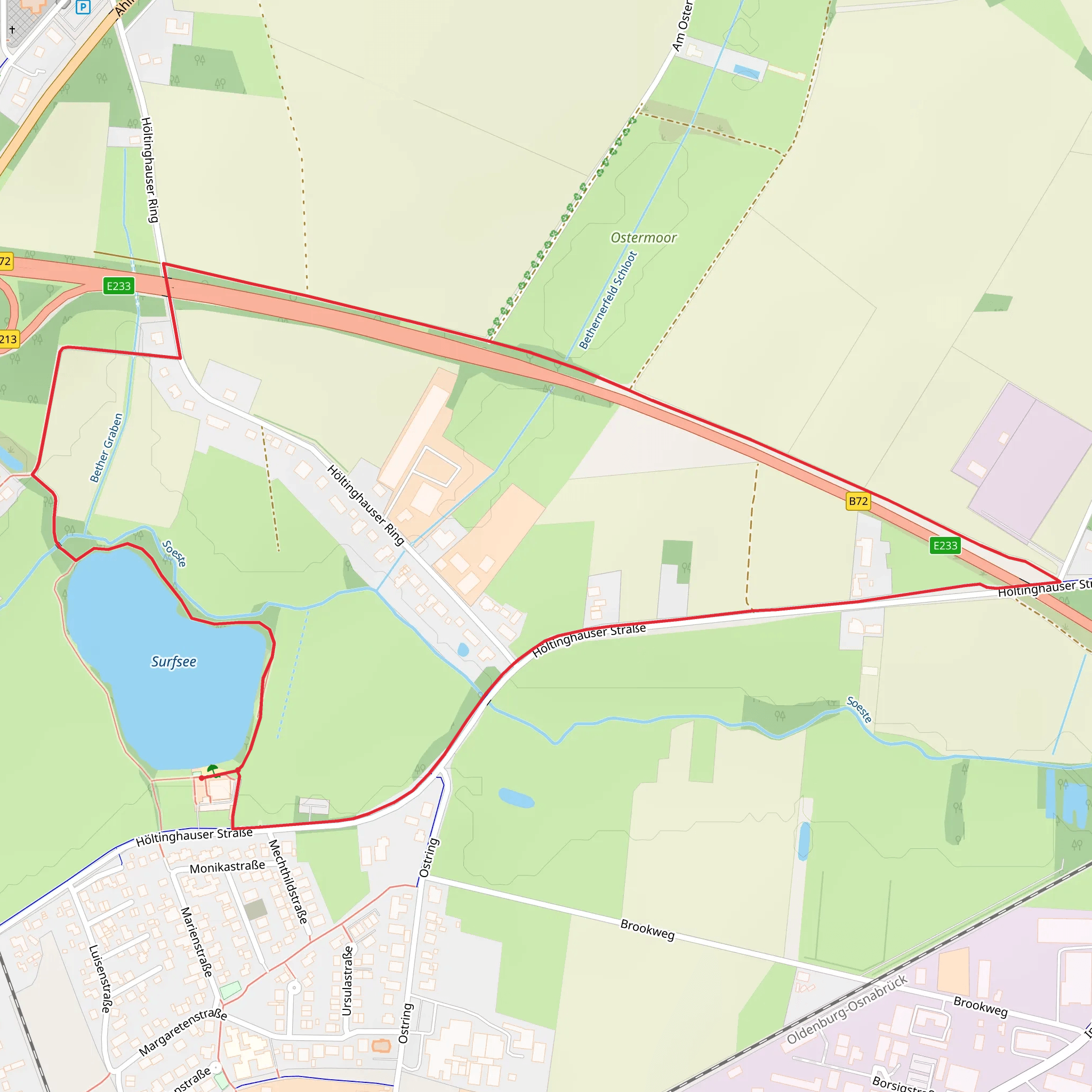 Wiesensee via Geestweg mobile static map