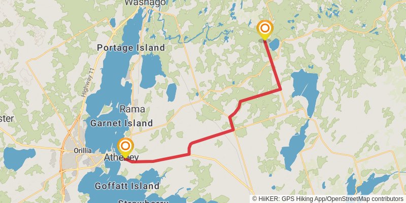 Ganaraska Trail stage 11 Map