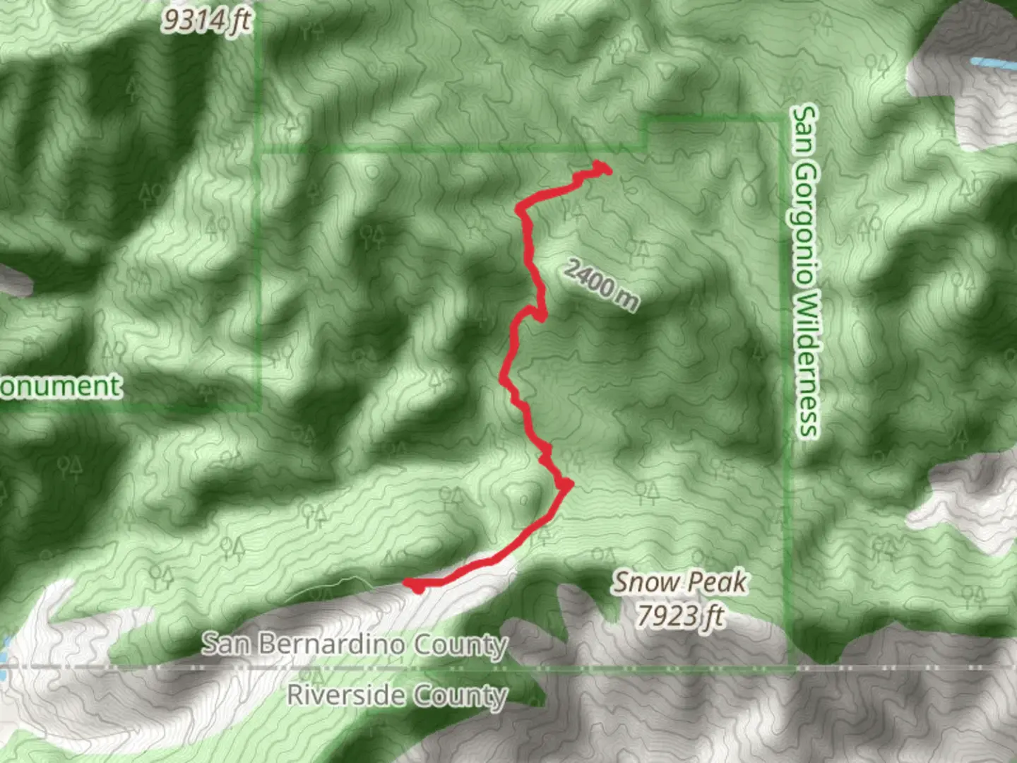 An image depicting the trail Raywood Flat Road and its surrounding area.