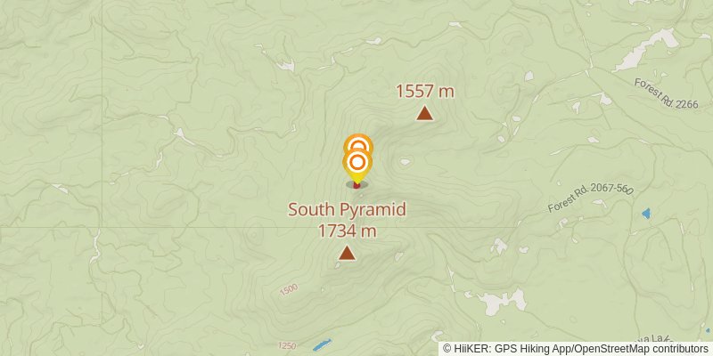 Old Cascades Loop spur 1 Map