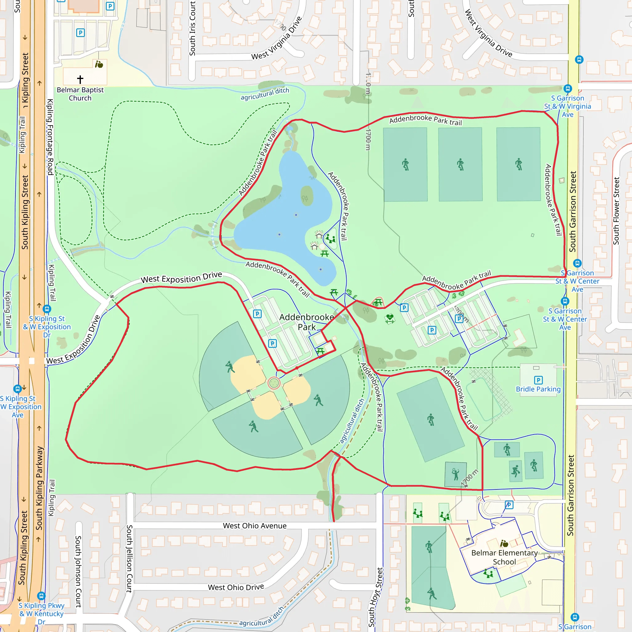 Addenbrooke Park Loop mobile static map