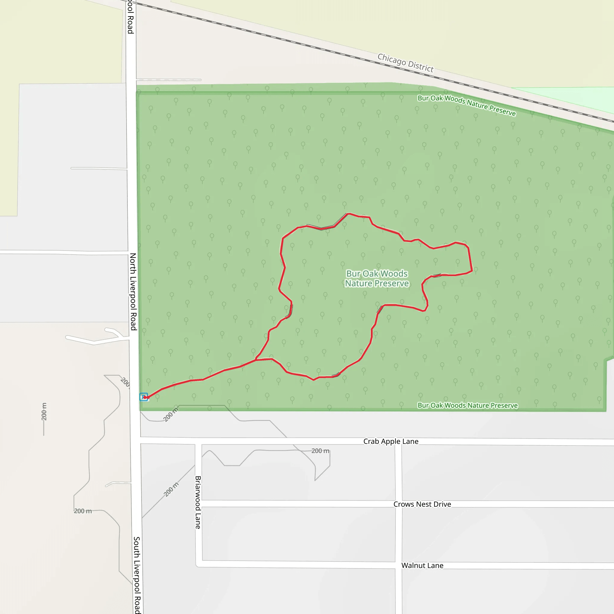 Shirley Heinz Nature Preserve Loop Trail mobile static map