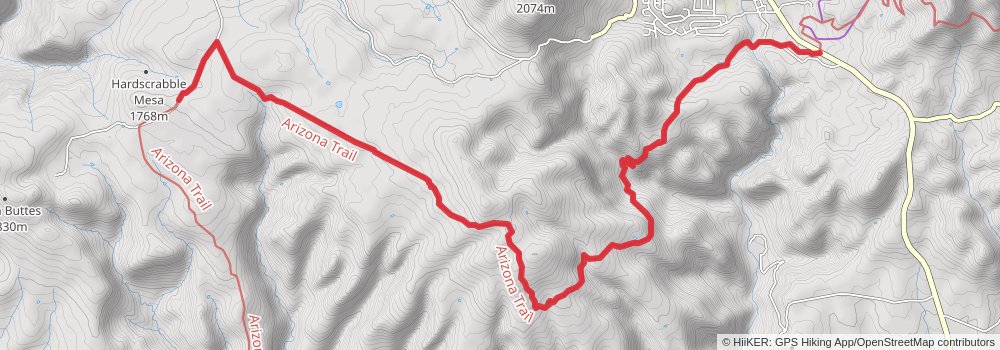 Arizona Trail stage 45 Map