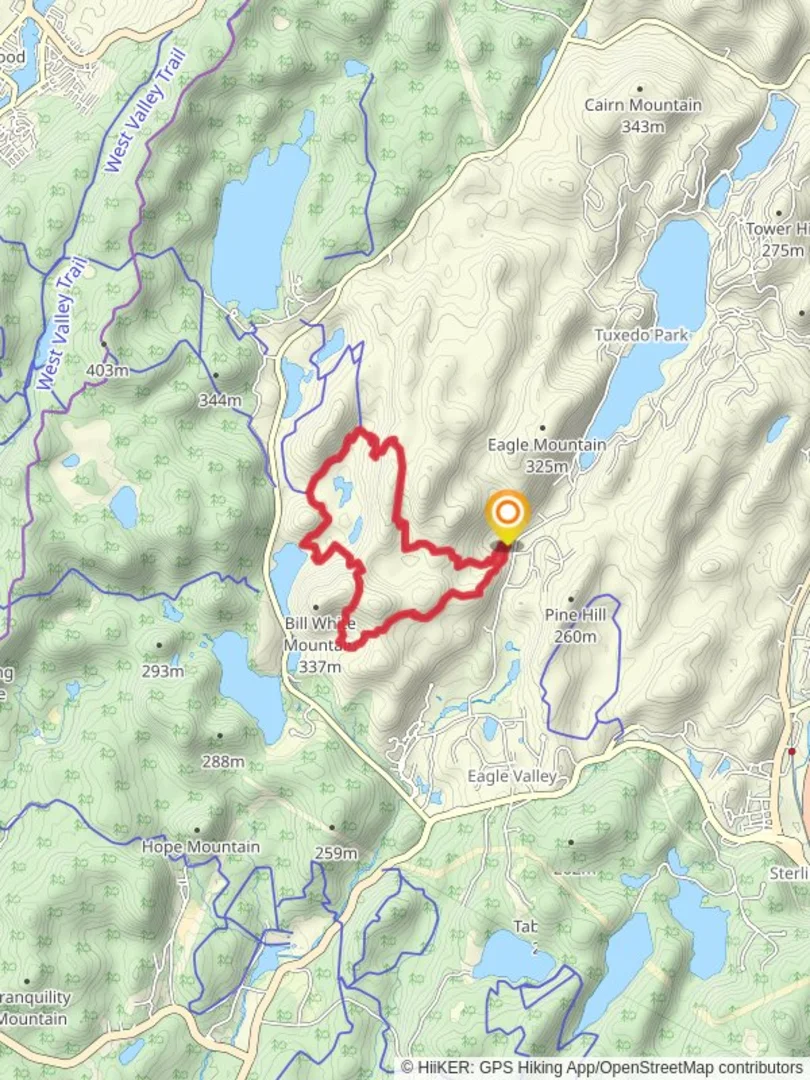 An image depicting the trail Red Back Loop Trail and its surrounding area.