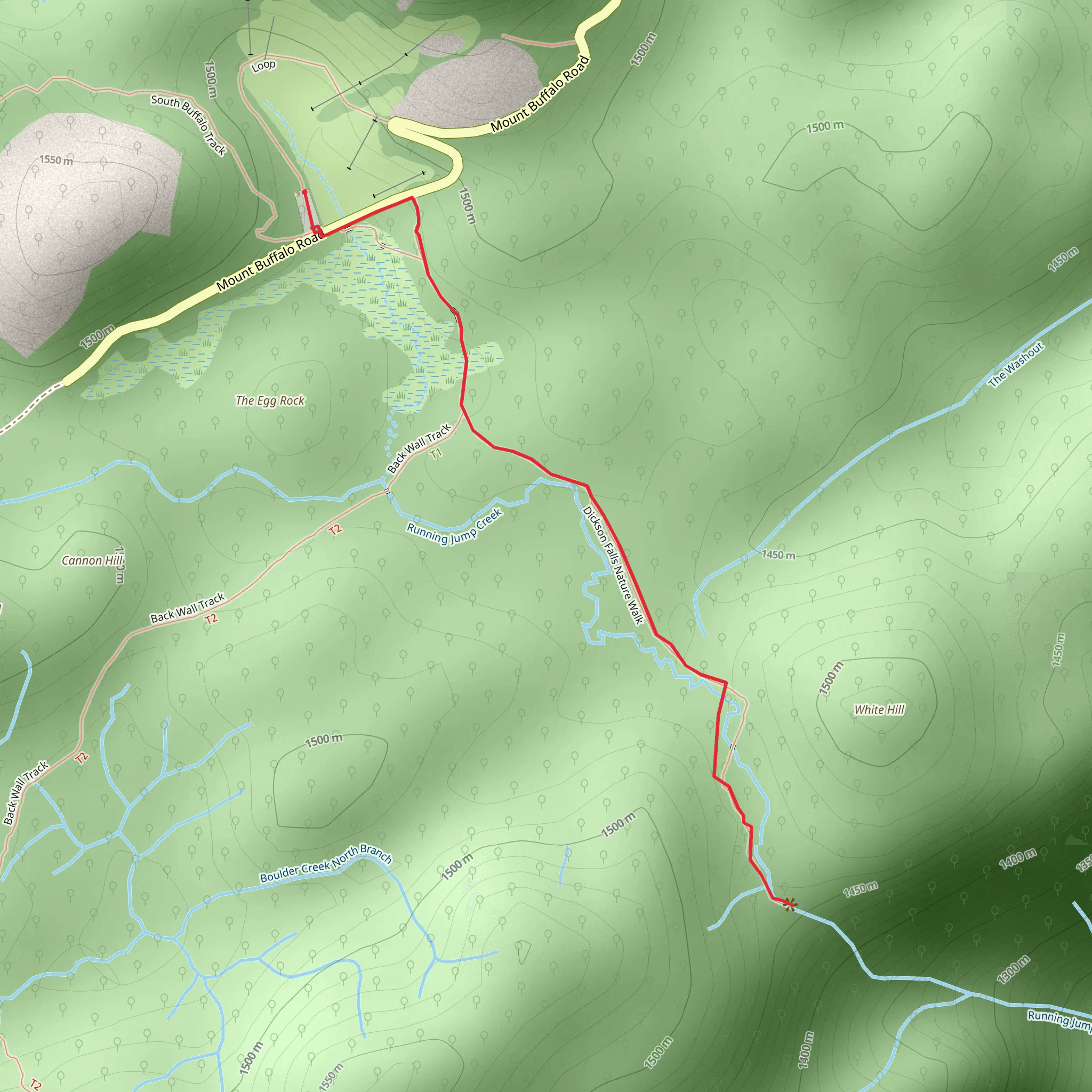 Dicksons Falls Nature Walk mobile static map