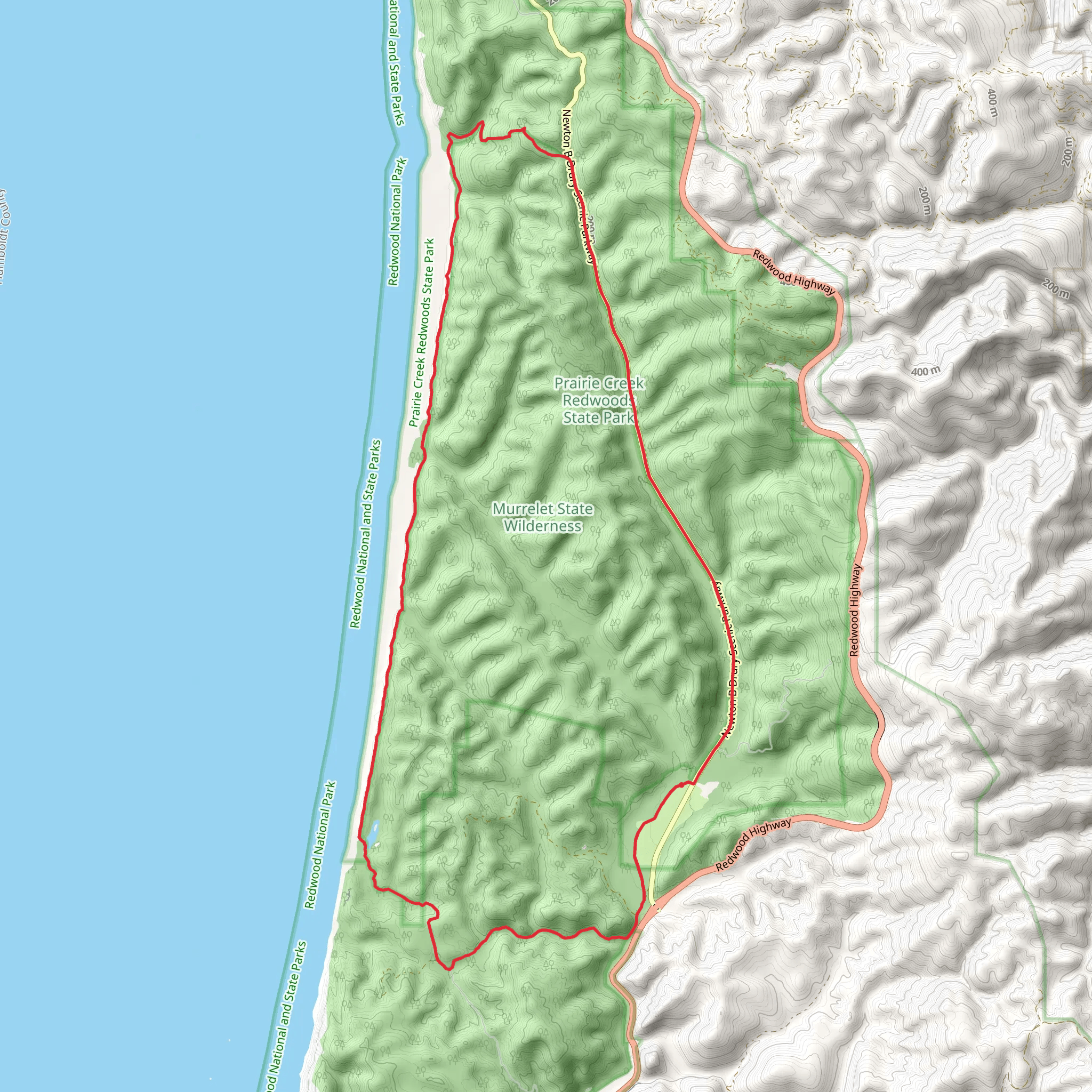 Ossagon Trail, Davison Trail and Streelow Creek Trail Loop mobile static map