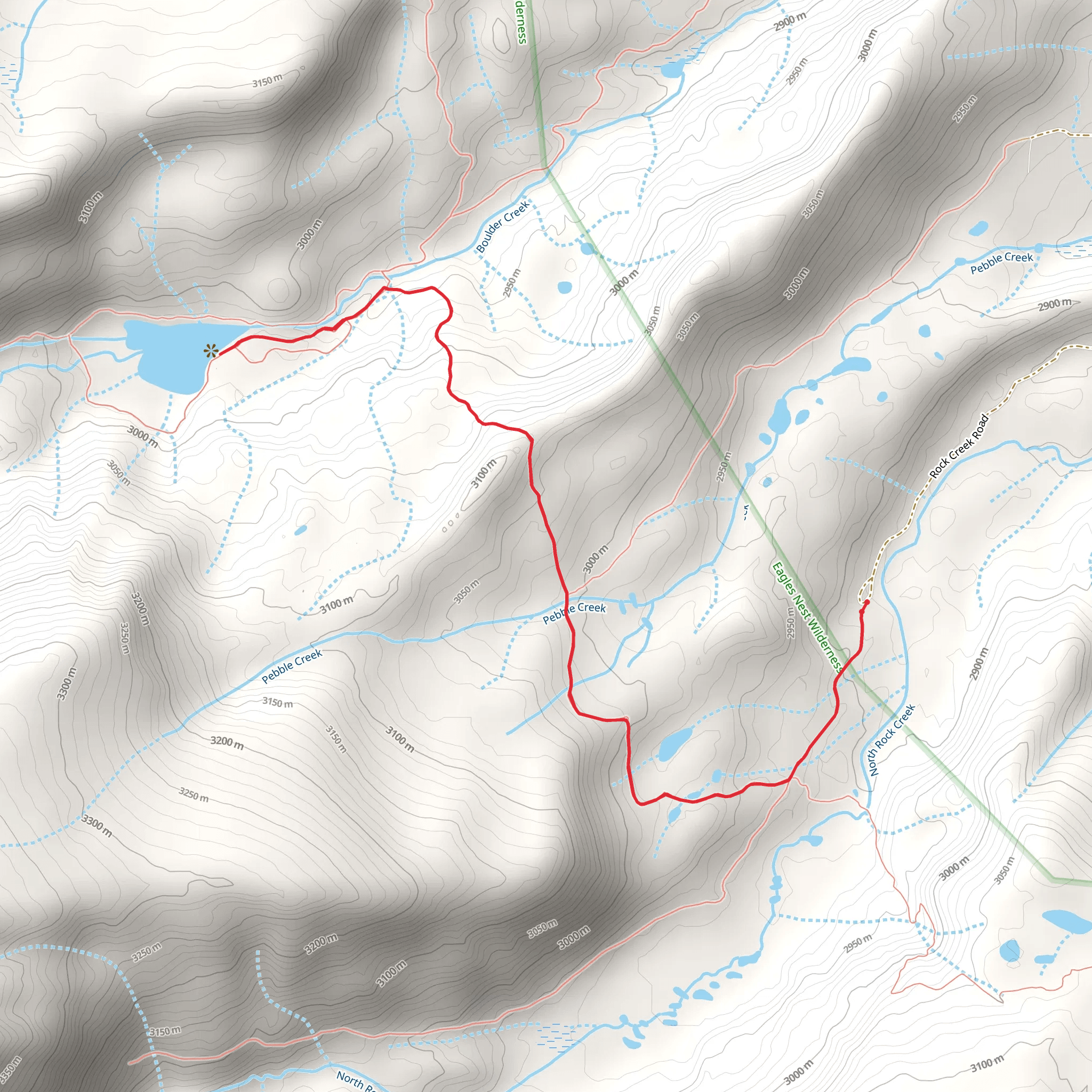 Boulder Lake via Gorge Range Trail mobile static map