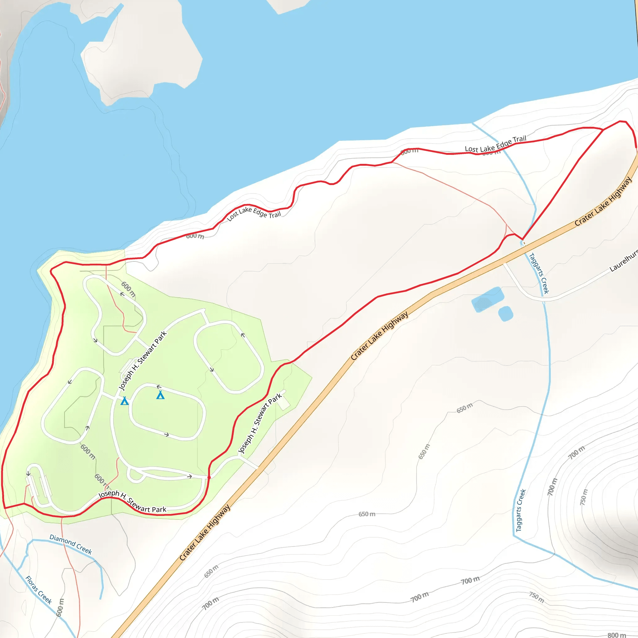 Lost Lake Edge Loop Trail mobile static map