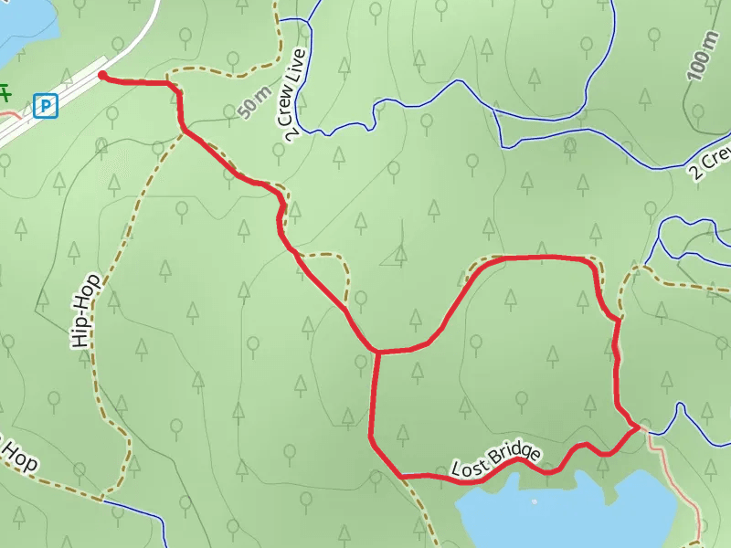 Lost Bridge Loop Trail mobile static map
