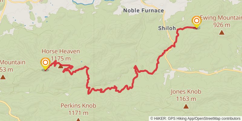Virginia Highlands Trail stage 7 Map