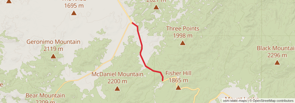 American Perimeter Trail - Texas Primary stage 17 Map