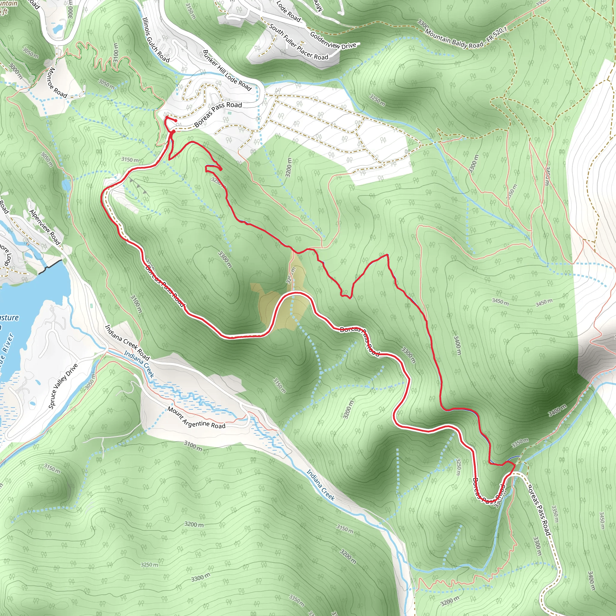 Bakers Tank Loop Trail mobile static map