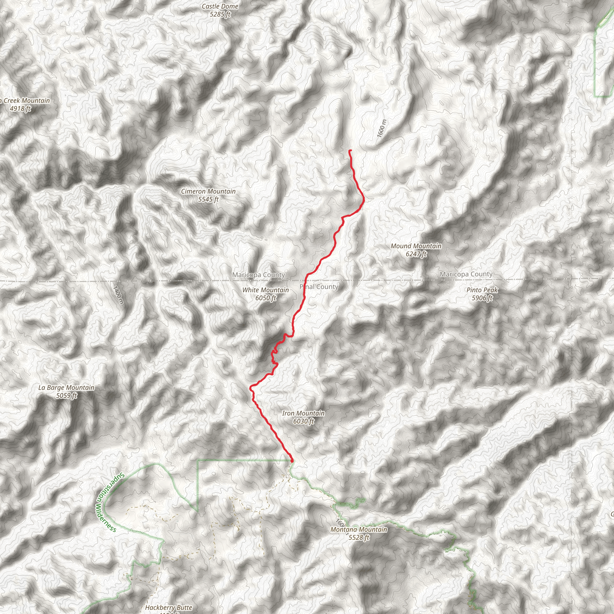 Reavis Ranch and Arizona Trail mobile static map