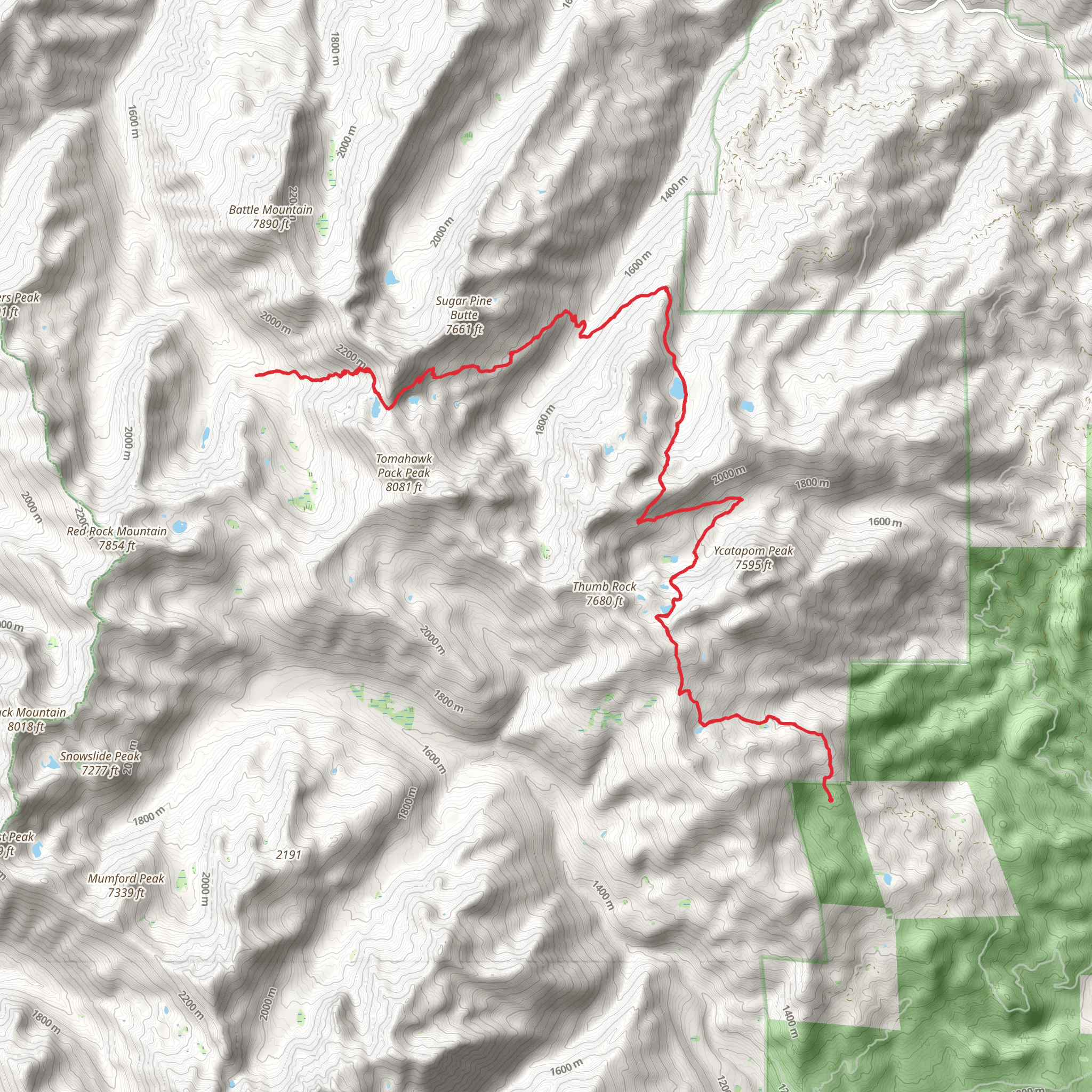 Lion Lake, Foster Lake and Convey Lake via Deer Flat Trail mobile static map