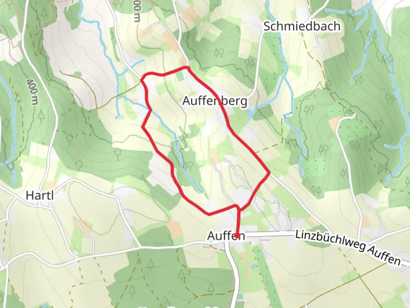 An image depicting the trail A1 Kundegraben-Weg and its surrounding area.