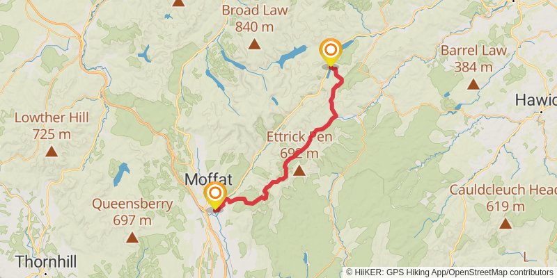 Stranraer to Middleton in Teesdale Walk stage 11 Map
