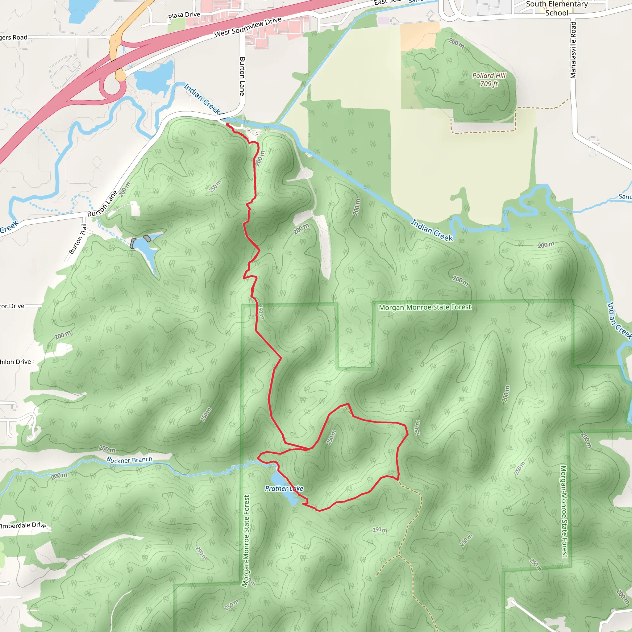 Prather Lake Loop Trail mobile static map