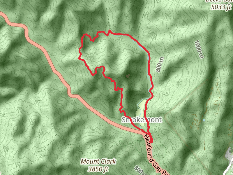 Smokemont Loop Trail mobile static map