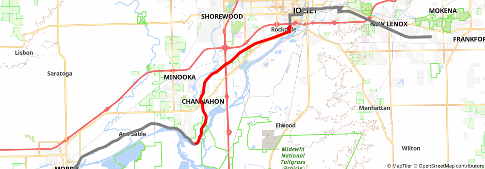 American Discovery Trail North Route - Illinois stage 4 Map