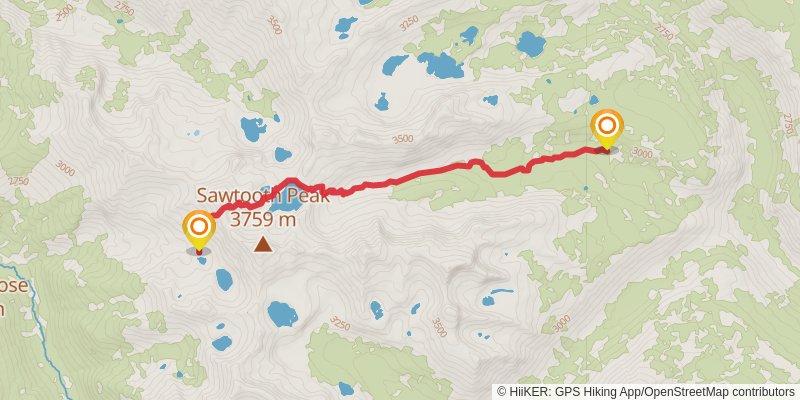 Timber Gap, Big Five-Little Five Lakes and Monarch Lakes Loop Trail stage 3 Map