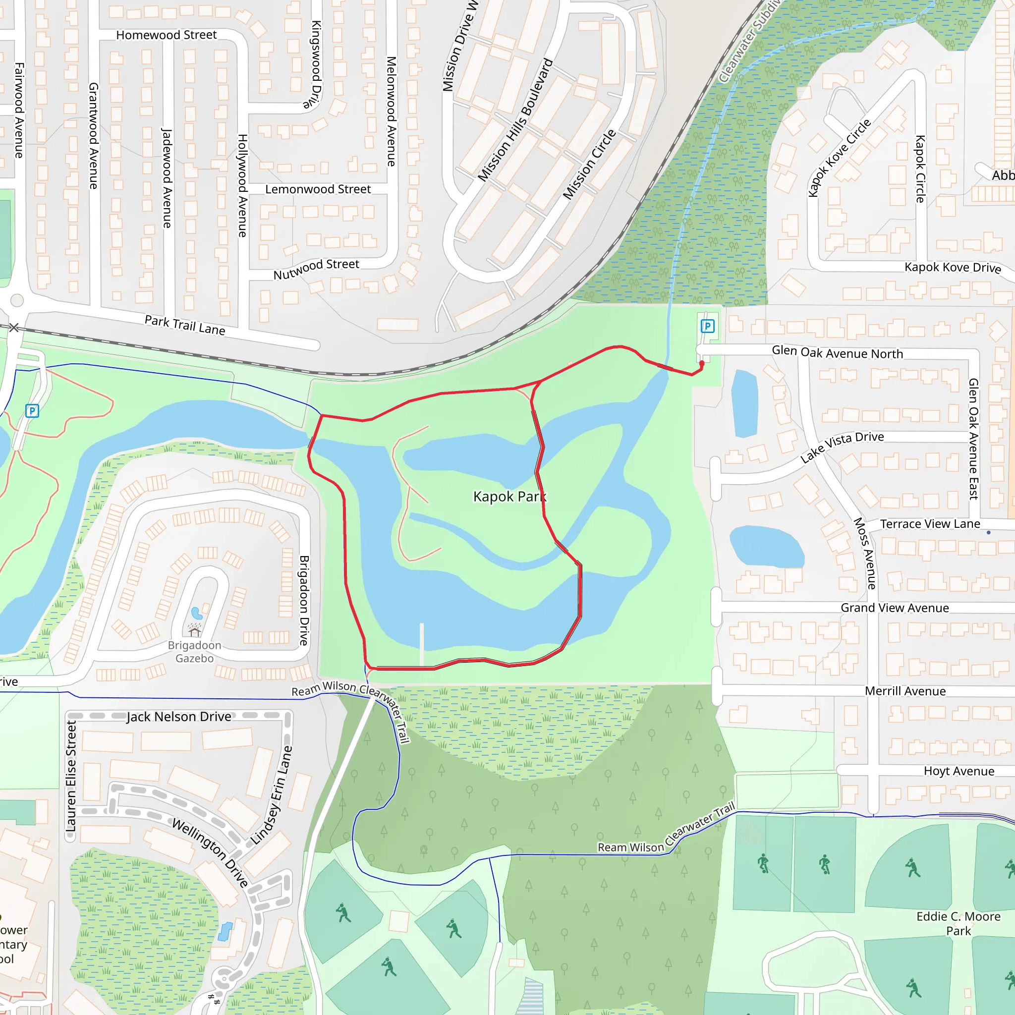 Kapok Park Loop mobile static map