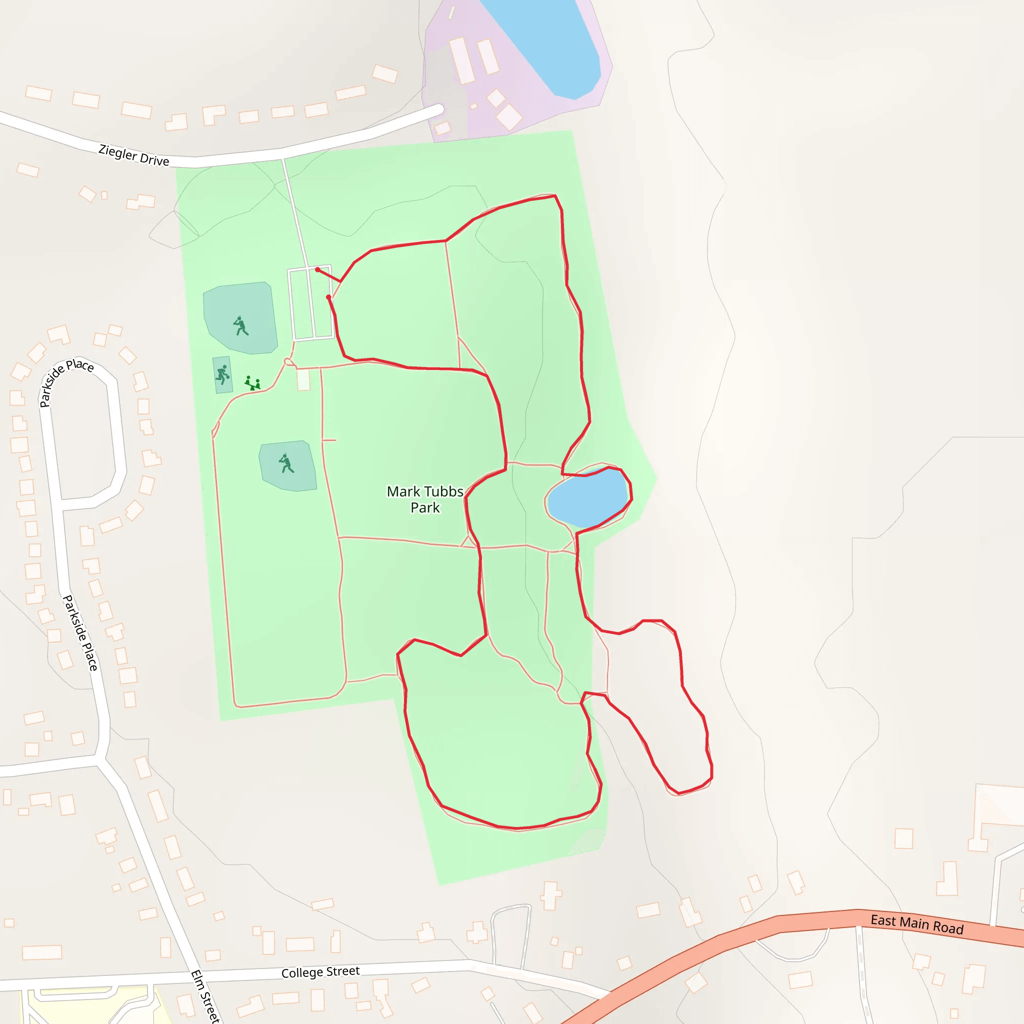 Mark Tubbs Park Loop mobile static map