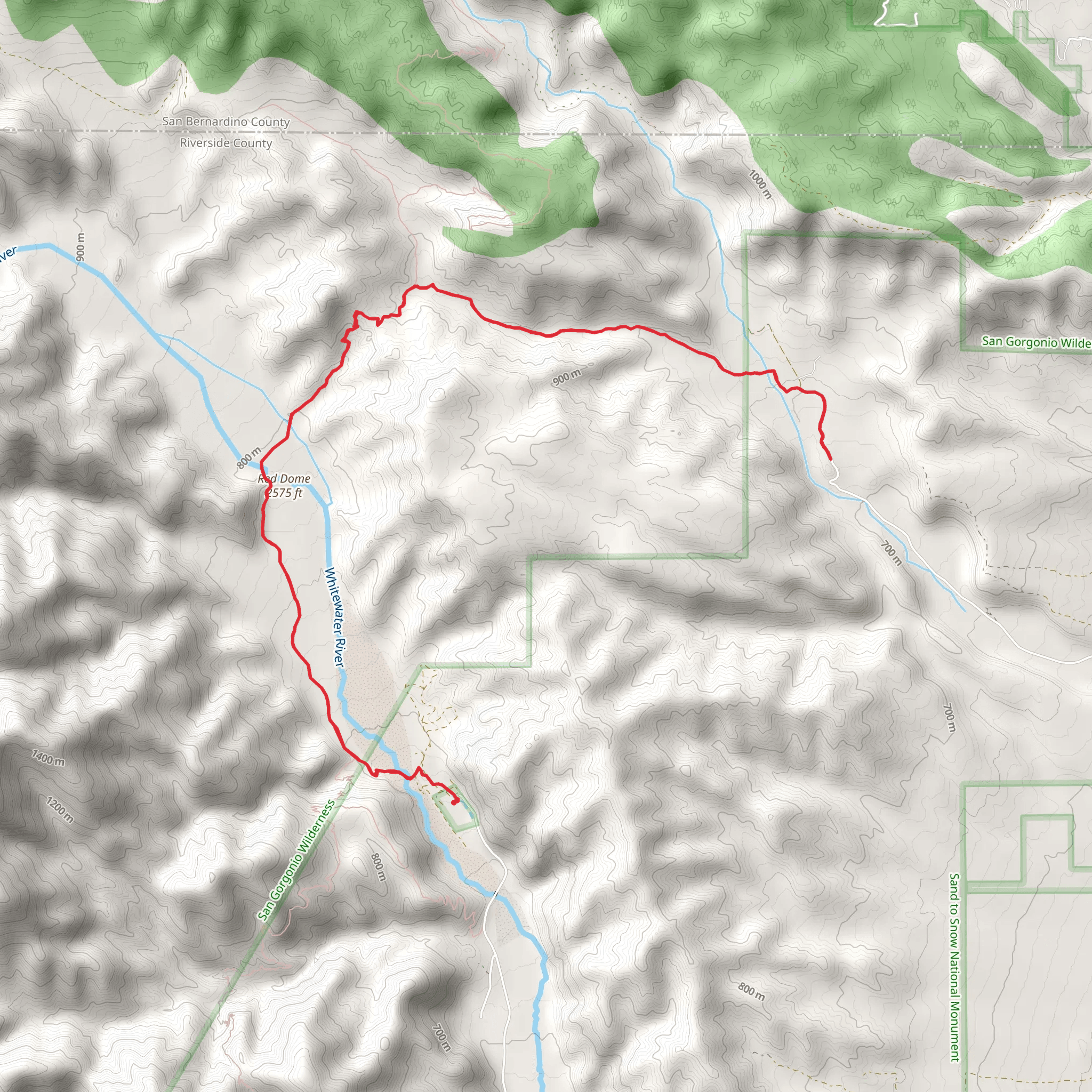 Pacific Crest, Red Dome and West Fork Trail mobile static map