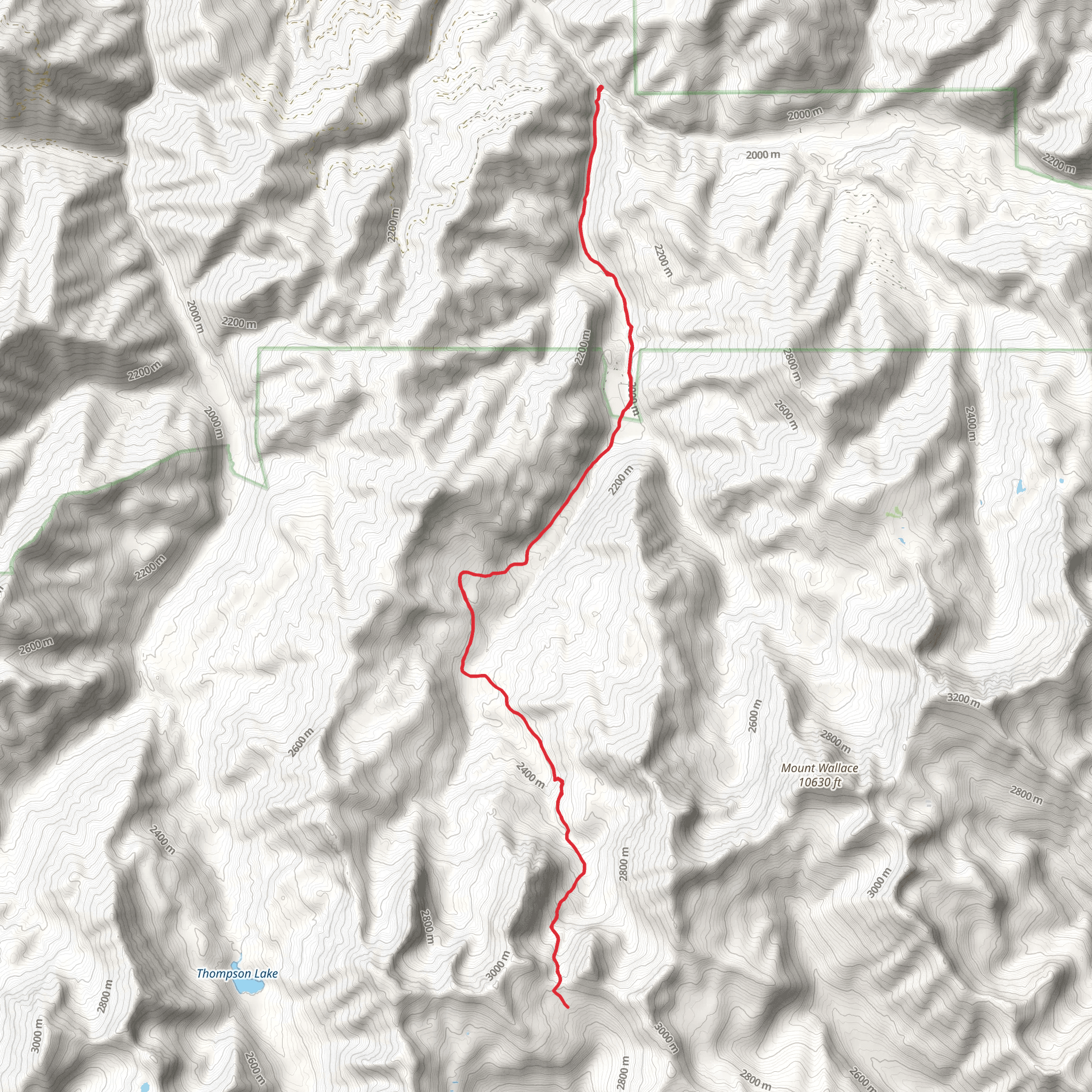 Passage Creek via Wallace Pass Trail mobile static map