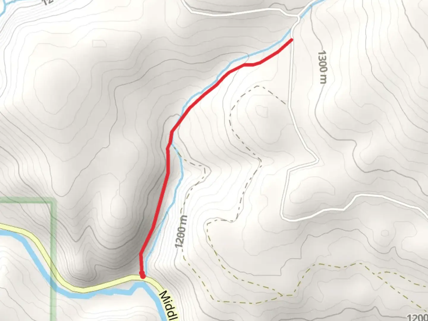 An image depicting the trail Dry Creek and its surrounding area.