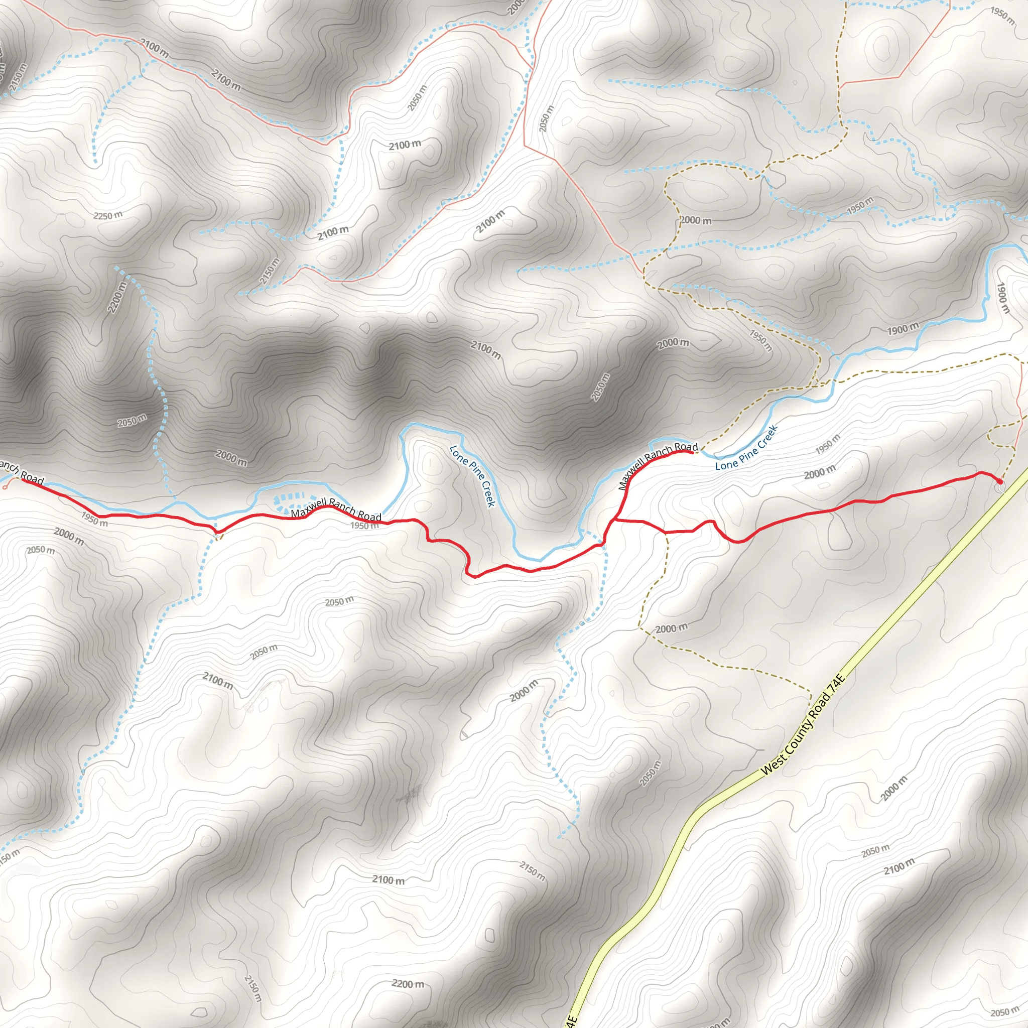 Lone Pine Creek Walk mobile static map